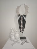 Tribal Necklace on a stand (Black and White)