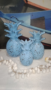 Blue Pineapples (Set of 3)